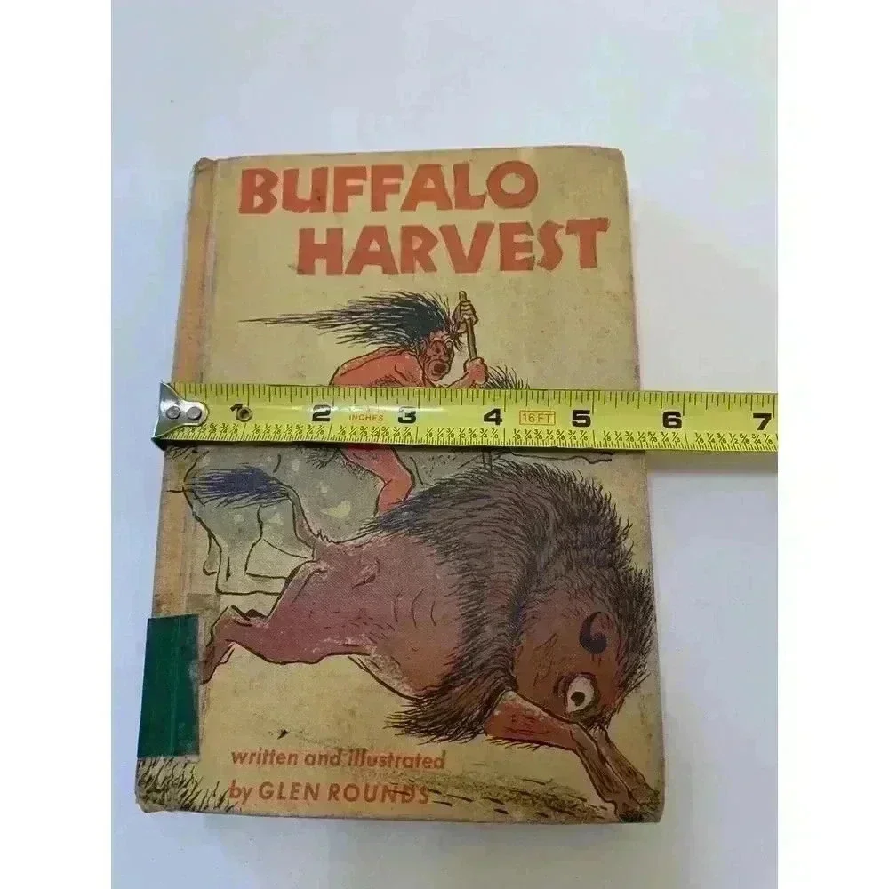 Vintage 1961 Buffalo Harvest Book First Cadmus Edition By Glen Rounds Special Ed